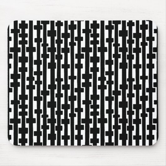 Abstrakte Spalten - Schwarz auf Weiß Mousepad (Vorne)