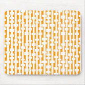 Abstrakte Spalten - Weiß auf Lt Orange Mousepad (Vorne)
