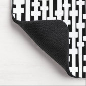 Abstrakte Spalten - Weiß auf Schwarz Mousepad (Ecke)