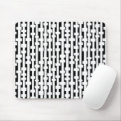 Abstrakte Spalten - Weiß auf Schwarz Mousepad (Mit Mouse)