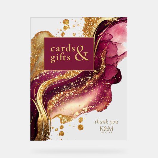 Abstrakte Sparkling Cards & Geschenke Roter Wein I Acrylschild (Vorderseite)