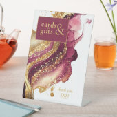 Abstrakte Sparkling Cards & Geschenke Roter Wein I Sockelschild (In Situ)