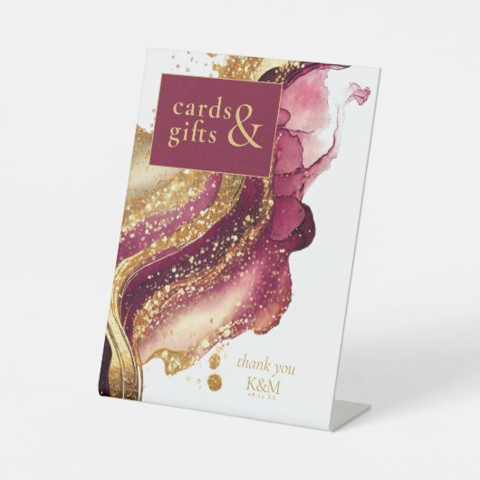 Abstrakte Sparkling Cards & Geschenke Roter Wein I Sockelschild (Vorderseite)