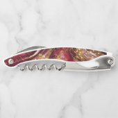 Abstrakte Sparkling Wedding Party Roter Wein ID101 Kellnermesser (Rückseite)