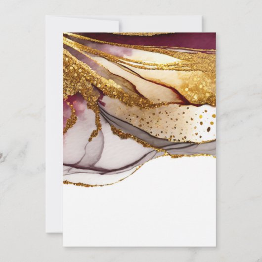 Abstrakte Sparkling Wedding Wine Red ID1018 (Rückseite)