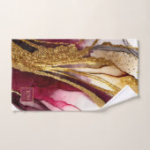 Abstrakte Sparkling Wedding Wine Red ID1018 Badhandtuch Set (Handtuch)