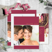 Abstrakte Sparkling Wedding Wine Red ID1018 Dankeskarte