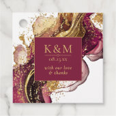 Abstrakte Sparkling Wedding Wine Red ID1018 Geschenkanhänger (Vorderseite)