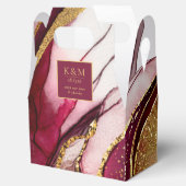 Abstrakte Sparkling Wedding Wine Red ID1018 Geschenkschachtel (Geöffnet)