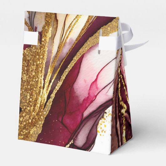 Abstrakte Sparkling Wedding Wine Red ID1018 Geschenkschachtel (Rückseite)