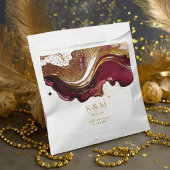 Abstrakte Sparkling Wedding Wine Red ID1018 Geschenktütchen