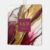 Abstrakte Sparkling Wedding Wine Red ID1018 Keramikornament (Links)