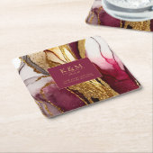 Abstrakte Sparkling Wedding Wine Red ID1018 Rechteckiger Pappuntersetzer (angewinkelt)