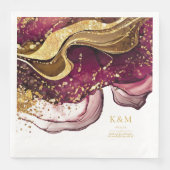 Abstrakte Sparkling Wedding Wine Red ID1018 Serviette (Vorderseite)