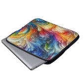 Abstrakte Spektralgestaltung Laptopschutzhülle (Vorne Knopf)