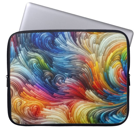 Abstrakte Spektralgestaltung Laptopschutzhülle (Vorderseite)