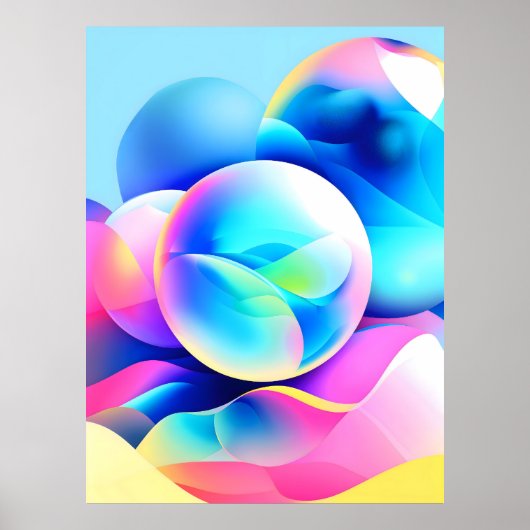 Abstrakte Sphären: Farbenfrohe moderne Kunst Desig Poster (Vorne)