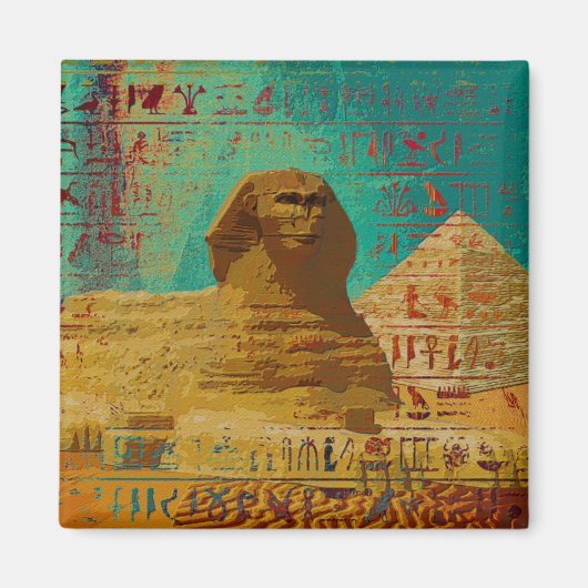 Abstrakte Sphinx-Komposition Magnet (Vorne)