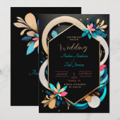 Abstrakte, spielerische Hochzeit Save The Date (Vorne/Hinten)