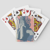 Abstrakte Spielkarten in der Stadt (Rückseite)