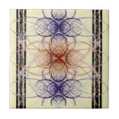 Abstrakte Spinnmuster in lila und roter Farbe Fliese (Vorderseite)