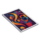 Abstrakte Spiral-Notebookabdeckung Notizblock (Rechte Seite)