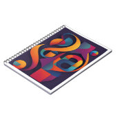 Abstrakte Spiral-Notebookabdeckung Notizblock (Linke Seite)