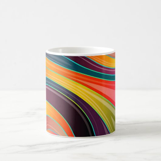 Abstrakte Spiralbogenfarben Verwandlungstasse (Mittel)