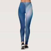 Abstrakte Spirale Blue Gradient Digitale Kunst Leggings (Rückseite)