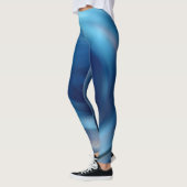 Abstrakte Spirale Blue Gradient Digitale Kunst Leggings (Links)
