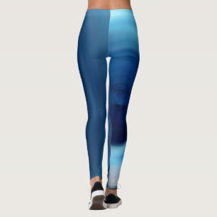 Abstrakte Spirale Blue Gradient Digitale Kunst Leggings