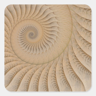 Abstrakte Spirale Quadratischer Aufkleber