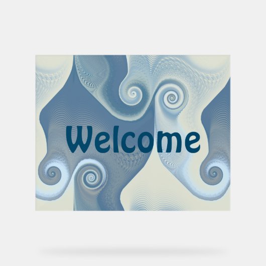 Abstrakte Spiralen der Energie - nahtloses Muster Acrylschild (Vorderseite)