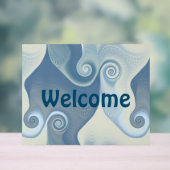 Abstrakte Spiralen der Energie - nahtloses Muster Acrylschild (Neutral)