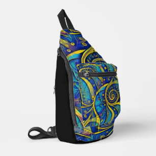 Abstrakte Spiralen der Energie - nahtloses Muster  Crossbody Bag