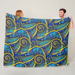 Abstrakte Spiralen der Energie - nahtloses Muster  Fleecedecke