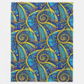 Abstrakte Spiralen der Energie - nahtloses Muster Fleecedecke (Vorderseite)