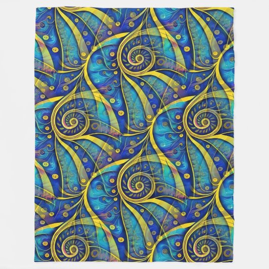 Abstrakte Spiralen der Energie - nahtloses Muster  Fleecedecke (Vorderseite)