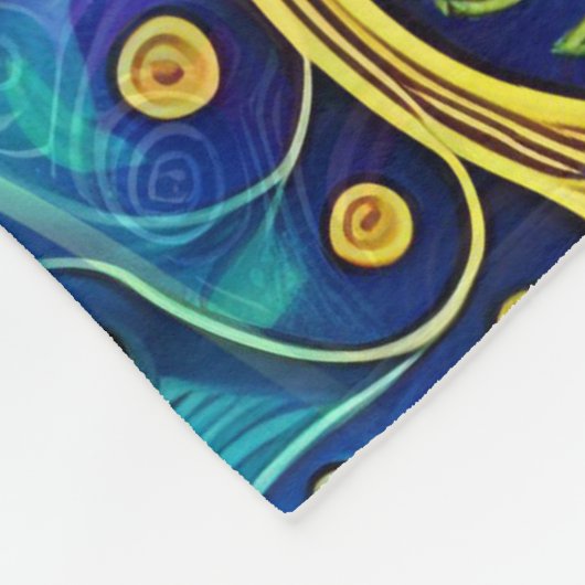 Abstrakte Spiralen der Energie - nahtloses Muster Fleecedecke (Ecke)