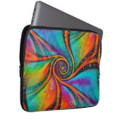 Abstrakte Spiralen der Energie - nahtloses Muster Laptopschutzhülle (Vorne Rechts)