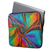 Abstrakte Spiralen der Energie - nahtloses Muster Laptopschutzhülle (Vorderseite Links)