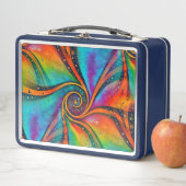 Abstrakte Spiralen der Energie - nahtloses Muster Metall Brotdose (Beispiel)