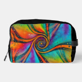 Abstrakte Spiralen der Energie - nahtloses Muster  Waschbeutel (Rückseite)