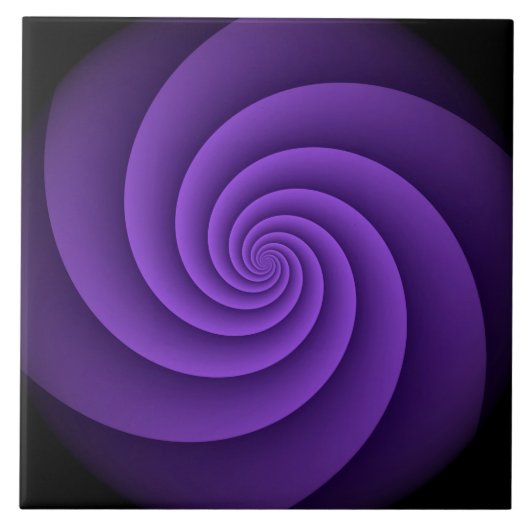 Abstrakte Spiralen IV Fliese (Vorderseite)