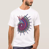 Abstrakte Spiralen und Spitzen T-Shirt (Vorderseite)