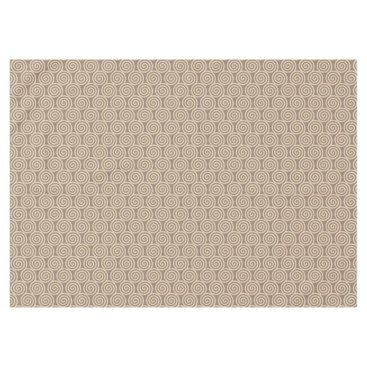 Abstrakte Spiralkreise auf Beige Tischdecke (Vorderseite (Horizontal))