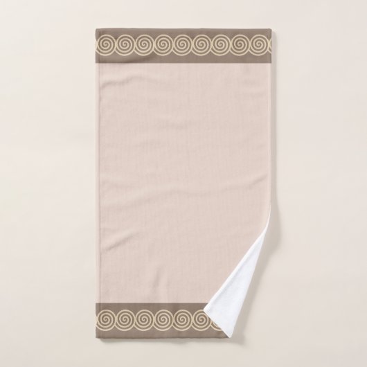 Abstrakte Spiralkreise auf hellbeigen Farbtönen Badhandtuch Set (Handtuch)