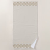 Abstrakte Spiralkreise auf heller Seite Strandtuch (Vorderseite)