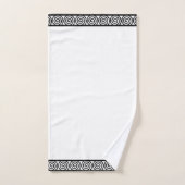 Abstrakte Spiralkreise in Schwarz und Weiß Badhandtuch Set (Handtuch)