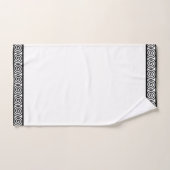 Abstrakte Spiralkreise in Schwarz und Weiß Badhandtuch Set (Handtuch)